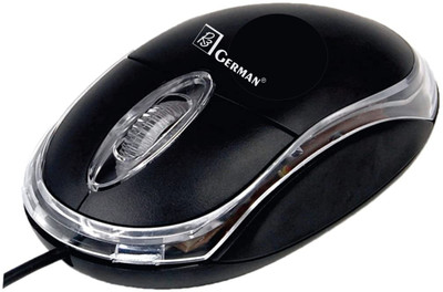 R3 GERMAN R- 90 Plug and Play Mouse, High Precision Optical Sensor(800 DPI Wired Mouse) Wired Ambidextrous Optical  Gaming Mouse(USB 2.0, Black)