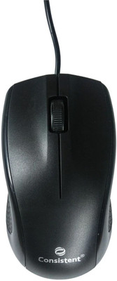 Consistent PULSE (CTM0402) Wired Ergonomic Optical Mouse(USB 2.0, Black)