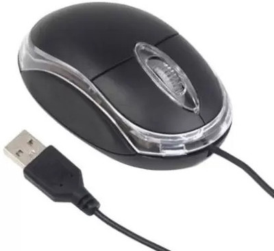 rssh creation Mouse USB optical wired Mouse for Laptop, Mouse for Computer Wired Ambidextrous Optical  Gaming Mouse(USB 2.0, Black)