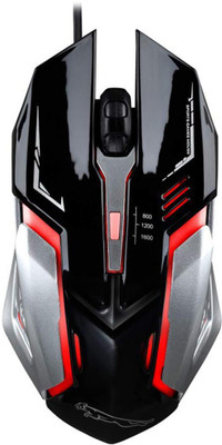 TXOR ROVER ALPHA, Optical Gaming Silent Ergonomic Design Wired & Upto 1600 DPI Wired Ambidextrous Optical  Gaming Mouse(USB 2.0, USB 3.0, Black, Grey)