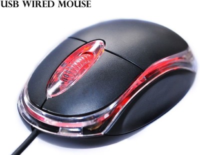 SOJUBA 3D Optical Mouse for Laptop, Computer & Desktop Wired mouse (Black) Wired Optical  Gaming Mouse(USB 2.0, Black)