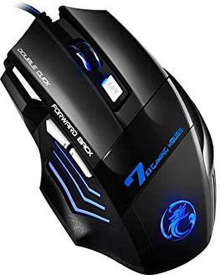 GurudevTraders Gaming Mouse 7 Buttons RGB Light Sports Design For Laptops & PC Wired Hybrid  Gaming Mouse(2.4GHz Wireless, Black)