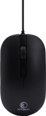 KITECH M100 Wired Ambidextrous Optical Mouse(USB 2.0, Black)