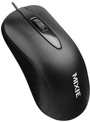 ENTWINO Mixie X1 Computer Laptop USB Wired Mouse Wired Ambidextrous Optical Mouse(USB 2.0, Black)