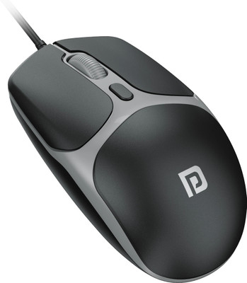 Portronics Toad 103 Wired Optical Mouse with 2400 DPI, Plug & Play, Ambidextrous, Ergonomic Wired Ergonomic Optical Mouse(USB 2.0, Black)