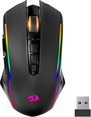 GREGATECHPLAY Redragon Trident Pro M693 Wireless Ambidextrous Hybrid  Gaming Mouse  with Bluetooth(2.4GHz Wireless, Black)