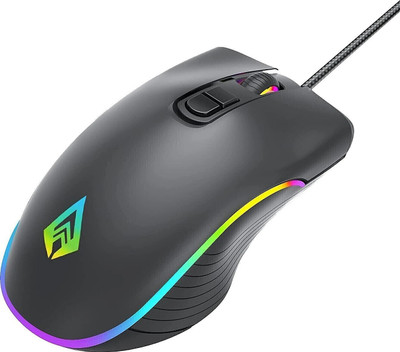 Archer Tech Lab Recurve 200 Wired Ambidextrous Optical  Gaming Mouse(USB 3.0, Black)