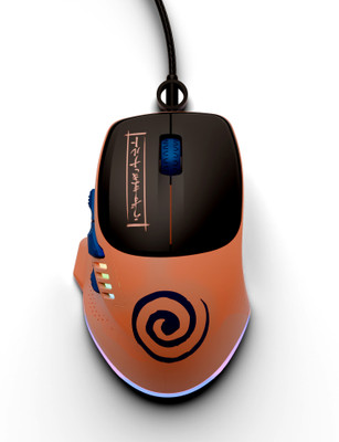 Kreo X Naruto Hawk Gaming Mouse 8 Programmable Buttons & RGB Lighting Pixart Sensor Wired Ergonomic Optical  Gaming Mouse(USB 2.0, Orange)