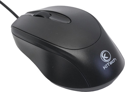 KITECH M30 Wired Ambidextrous Optical Mouse(USB 2.0, Black)