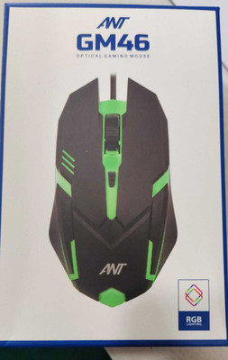 Ant GM 46 Wired Right Handed Optical  Gaming Mouse(USB 2.0, Black)