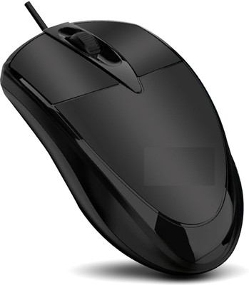 ABC 3-Button USB Wired Mouse Wired Ambidextrous Optical Mouse(USB 2.0, Black)