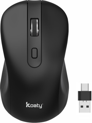 Koaty Value USB C Mouse WM315 Wireless Ambidextrous Optical  Gaming Mouse(2.4GHz Wireless, Black)