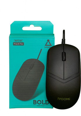 iVoomi IV-M04 Wired Right Handed Optical Mouse(USB 3.0, Black)