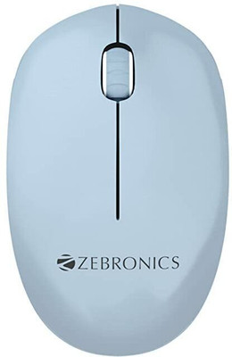 ZEBRONICS Zeb CHEETAH Wireless mouse with 1600 DPI, High accuracy, Ergonomic design Wireless Ambidextrous Optical Mouse(USB 2.0, Blue)