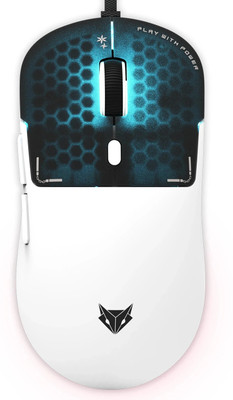 EVOFOX Phantom Air Programmable Gaming Mouse Ultra Light Weight RGB Wired Ambidextrous Optical  Gaming Mouse(USB 2.0, White)