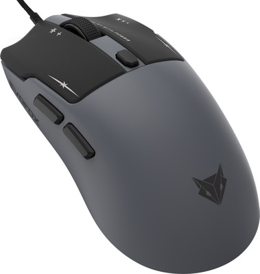 EVOFOX Ghost Air Programmable Gaming Mouse with Pixart Sensor, RGB and Software Wired Ambidextrous Optical  Gaming Mouse(USB 2.0, Grey)