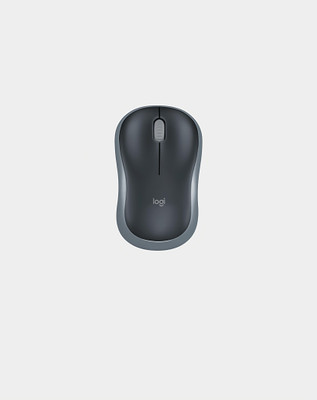 Logitech M185 Wireless Ambidextrous Optical Mouse(2.4GHz Wireless, Grey, Black)