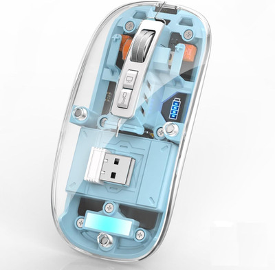 D-Fantix Bluetooth Wireless Mouse Tri-Mode (Dual BT5.1+2.4GHz) USB C Mouse Wireless Ambidextrous Optical Mouse  with Bluetooth(2.4GHz Wireless, Multicolor)