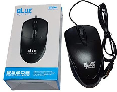 Excel Premium Blue Square Optical USB Fast Gaming Mouse Wired Optical  Gaming Mouse(USB 3.0, USB 2.0, Black)