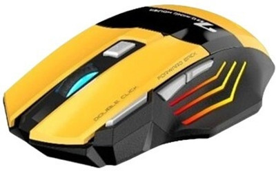 ENTWINO WIRELSS X7-YELLOW GAMING MOUSE Right Handed Optical  Gaming Mouse With Bluetooth(2.4GHz Wireless, Yellow)