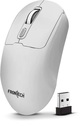 FRONTECHXYZ M2 Wireless Ergonomic Optical Mouse  with Bluetooth(2.4GHz Wireless, White)