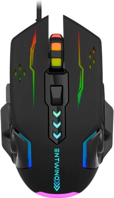 ENTWINO USB Mouse With 6 Keys & RGB Lights Life Ent001 Wired Optical  Gaming Mouse(USB 2.0, Black)