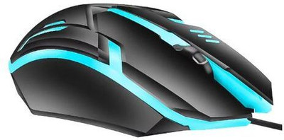 TECHPULSE USB Wired Mouse, Ergonomic Design Gaming Mouse (1 Pc) Wired Ambidextrous Optical  Gaming Mouse(USB 2.0, Black)