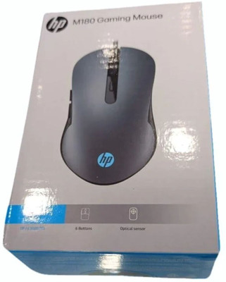 HP M180 Wired Ambidextrous Optical  Gaming Mouse(USB 2.0, USB 3.0, Black)