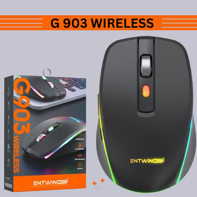 ENTWINO G903 WIRELSS and REACHARGABLE GAMING MOUSE Wireless Right Handed Optical  Gaming Mouse  with Bluetooth(2.4GHz Wireless, Bluetooth, Black)