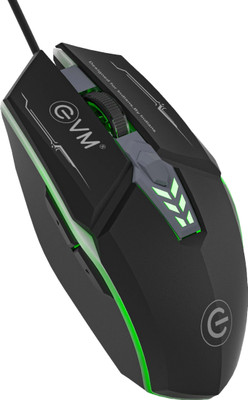 EVM M06063 Wired Ambidextrous Touch  Gaming Mouse 6D Buttons, Led Back Lights, Comfort Hand Grip(USB 3.0, Black)