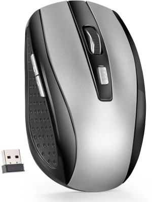 Dezful cute wireless mouse Wireless Ambidextrous Optical Mouse(2.4GHz Wireless, Silver)