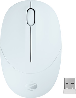 ZEBRONICS Panther Wireless Ambidextrous Optical Mouse Wireless Mouse, 1600DPI, Silent Ergonomic, Power Saving Precision(2.4GHz Wireless, White)