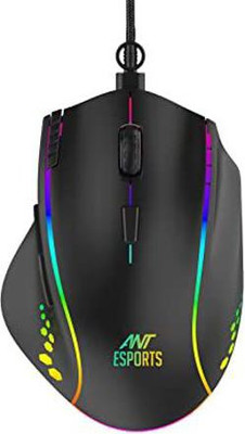 SRI USB GM600 RGB Wired Programmable Gaming Mouse 6 DPI Wired Hybrid  Gaming Mouse(2.4GHz Wireless, Black)