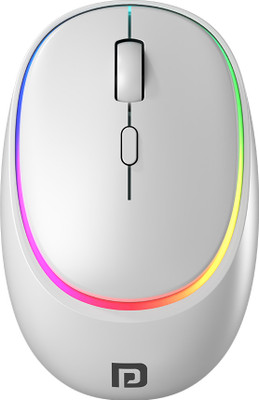 Portronics Toad IV Bluetooth mouse with 2.4 GHz Wireless, Rechargeable, Connect 3 Devices Wireless Ambidextrous Optical Mouse  with Bluetooth(Bluetooth, 2.4GHz Wireless, White)