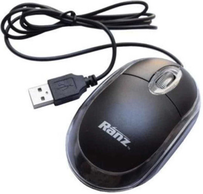 VK TRADERS Ranz Wired Optical Mouse USB 2.0 2000dpi Wired Laser Mouse (USB 2.0, Black) Wired Ambidextrous Laser  Gaming Mouse(USB 2.0, Black)