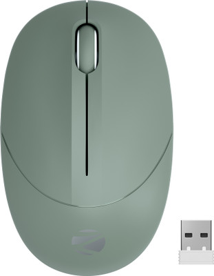 ZEBRONICS Panther Wireless Ambidextrous Optical Mouse Wireless Mouse, 1600DPI, Silent Ergonomic, Power Saving Precision(2.4GHz Wireless, Green)