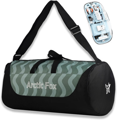 Arctic Fox E Barrel sea spray duffel bag and Pureview Transparent Wireless Mouse Blue Wireless Ambidextrous Optical  Gaming Mouse  with Bluetooth(2.4GHz Wireless, Bluetooth, Space Blue, Sea Spray)