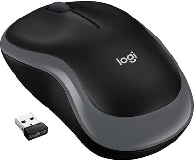Logitech M 185 Wireless Ambidextrous Optical  Gaming Mouse(2.4GHz Wireless, Black)
