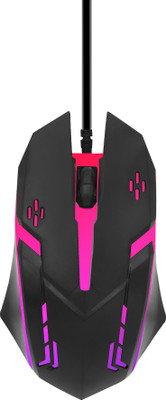 Flipkart SmartBuy RGB LED, Lightweight and Ergonomic Design, DPI Upto 3600 Wired Ambidextrous Optical  Gaming Mouse(USB 2.0, Black)