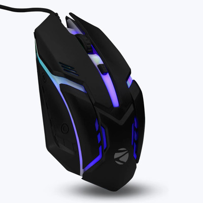 ZEBRONICS Zeb- Uzi Wired Ambidextrous Optical Gaming Mouse (USB 3.0, Black) Wired Ambidextrous Optical  Gaming Mouse(USB 3.0, Black)