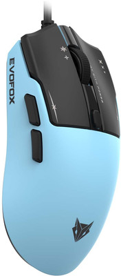 EVOFOX Ghost Air Programmable Gaming Mouse with Pixart Sensor, RGB and Software Wired Ambidextrous Optical  Gaming Mouse(USB 2.0, Blue)