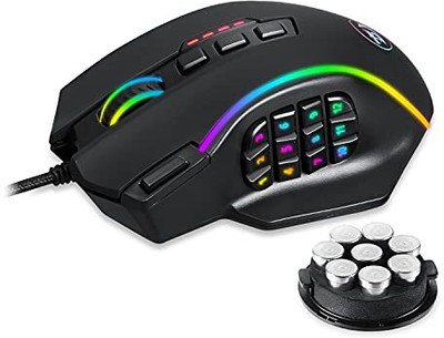 Redragon M901-K2 Wired Ambidextrous Optical  Gaming Mouse(USB 2.0, Black)