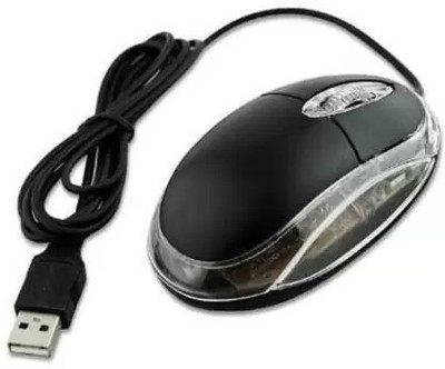 rssh creation Mouse USB optical wired Mouse for Laptop, Mouse for Computer, Mouse for Desktop Wired Ambidextrous Optical  Gaming Mouse(USB 2.0, Black)