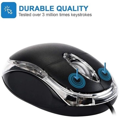 SANEHA TB-36B Wired Optical Mouse (USB, Black) Wired Optical  Gaming Mouse(USB 2.0, VINTAGE OPTICAL MOUSE)