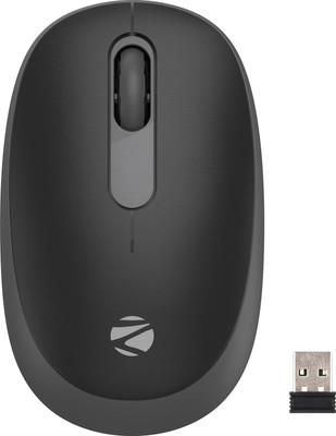 ZEBRONICS Groot Wireless Ambidextrous Optical Mouse Wireless Mouse, 1600DPI, Silent Ergonomic with 2 Years Warranty  with Bluetooth(2.4GHz Wireless, Black)
