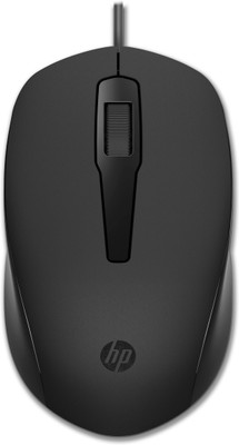 HP 150 Wired Mouse Wired Ambidextrous Optical Mouse(USB 2.0, Black)