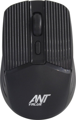 Ant Value FKAPU04 / Silent, Adj. (800-1600) DPI Wireless Ambidextrous Optical Mouse(2.4GHz Wireless, Black)