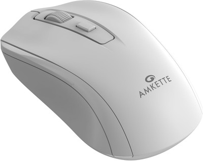 AMKETTE Hush Pro Astra Silent Switch, 3 DPI Settings Wireless Optical Mouse(2.4GHz Wireless, White)