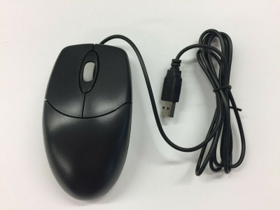 Wifton Optical Mouse USB fiber-optic wired mouse-Black Wired Ambidextrous Optical  Gaming Mouse(USB 2.0, Black)