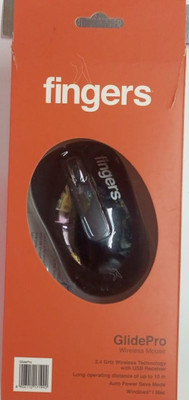 Excel Premium Fingers Glidepro Wireless Mouse 2.4GHz with USB receiver(10m) Operating distance Wireless Hybrid  Gaming Mouse(2.4GHz Wireless, Black)